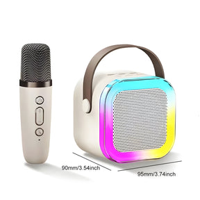 Wireless Mic & Portable Bluetooth Speaker – LED Light & HD Sound