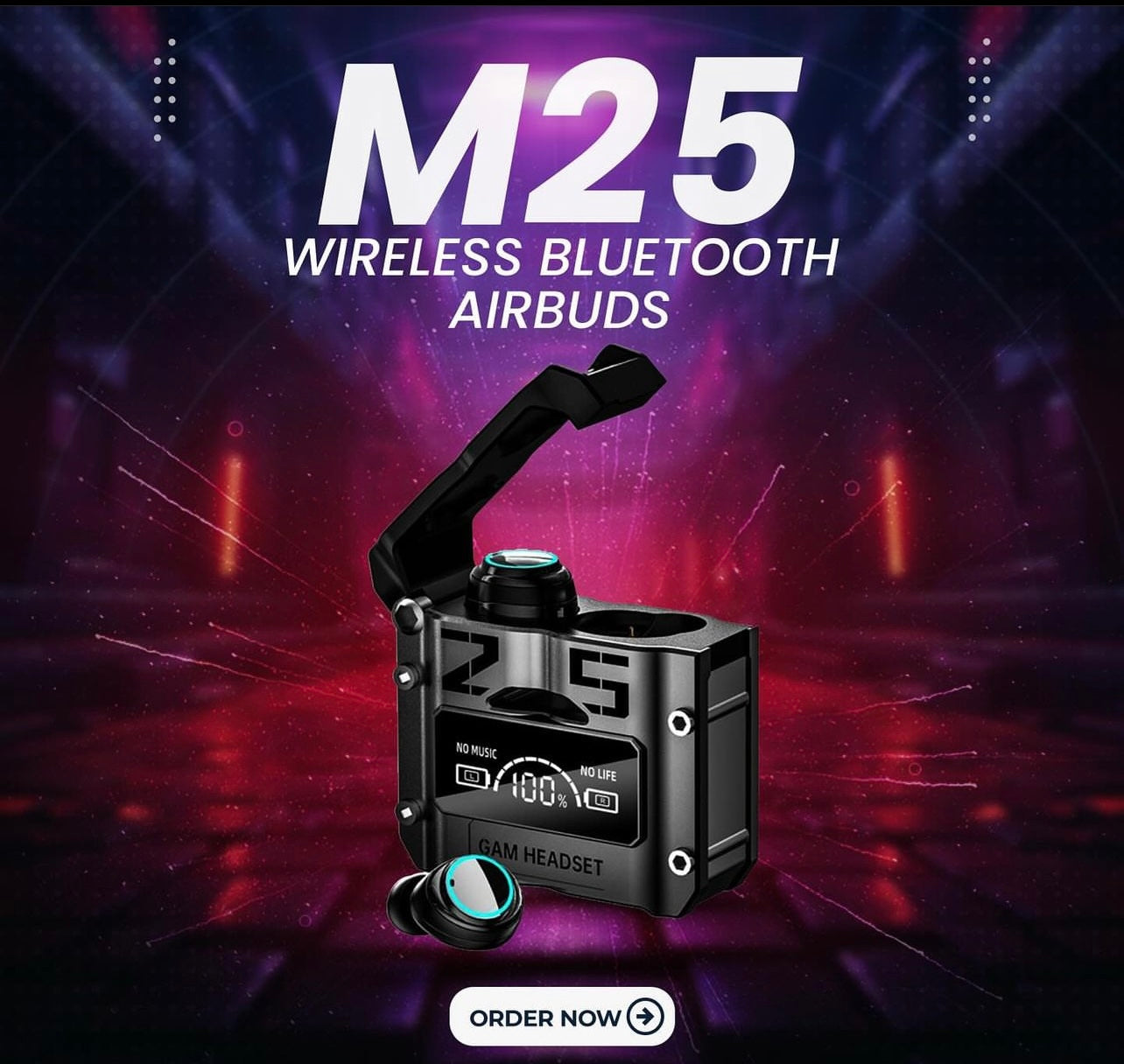 M Series Gaming Earbuds – Low Latency Sound & Powerbank Charging