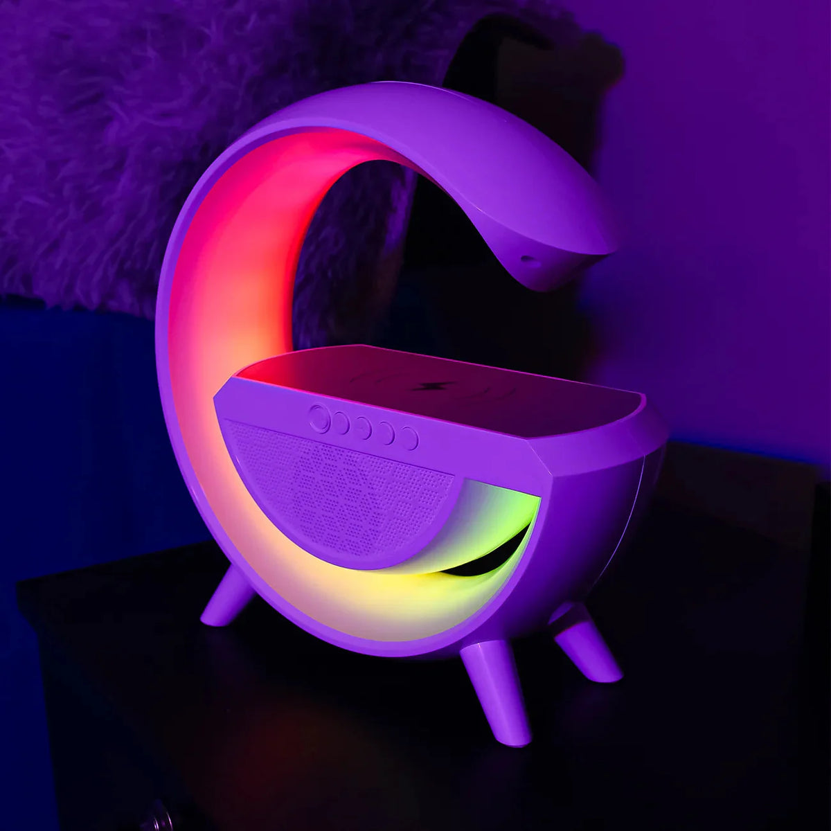 RGB G-Lamp 2301 – Wireless Charging & Bluetooth Speaker