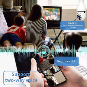 1080P Full HD WiFi Smart CCTV Camera – Wireless Home Security Bulb Socket Camera 🔥