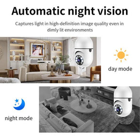 1080P Full HD WiFi Smart CCTV Camera – Wireless Home Security Bulb Socket Camera 🔥