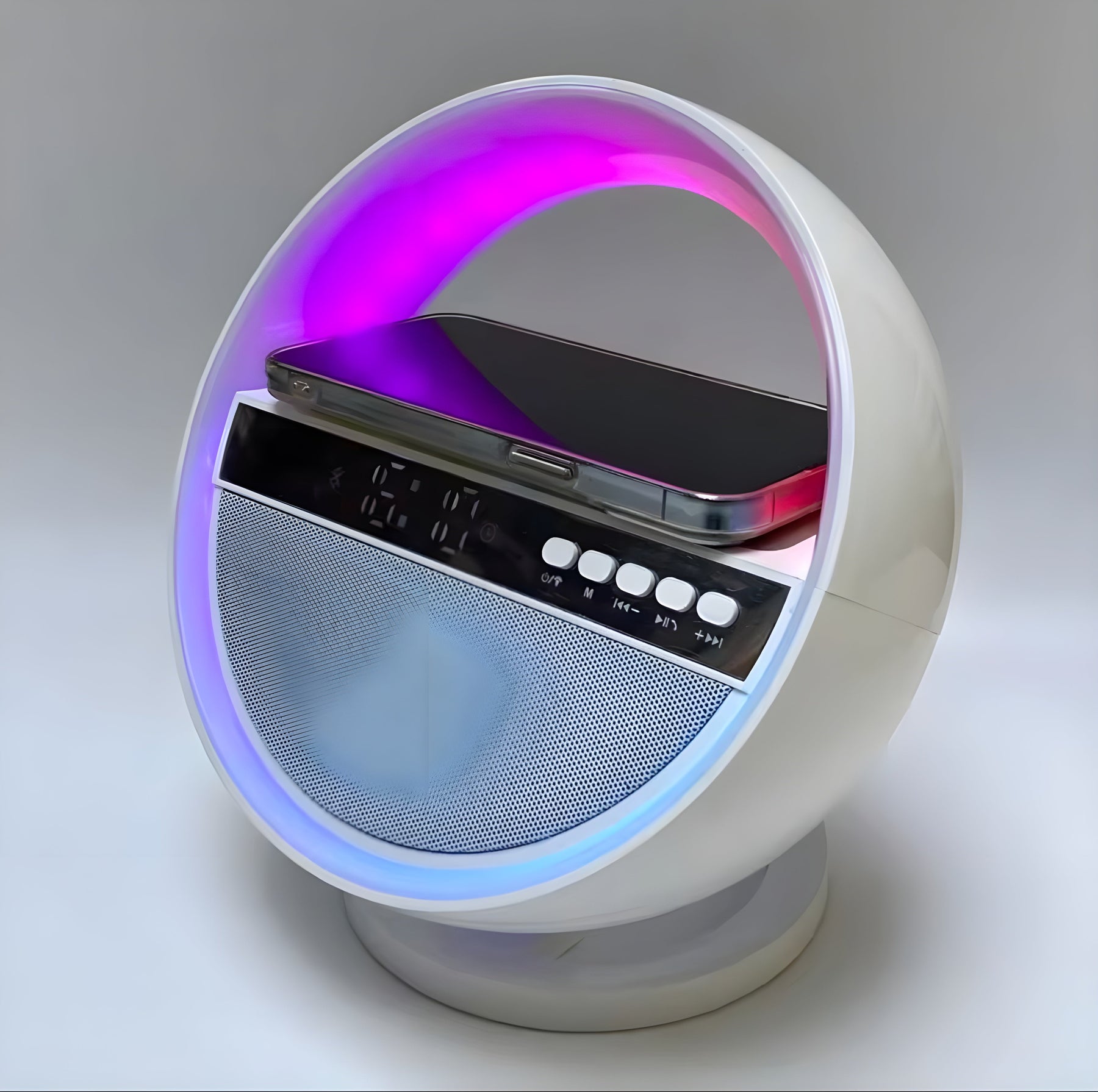 Fast Wireless Charging with 15W G Lamp Bluetooth Speaker & Alarm Clock